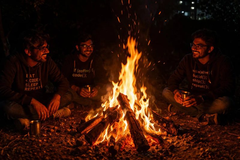 Bonfire at Kabini Kaanana