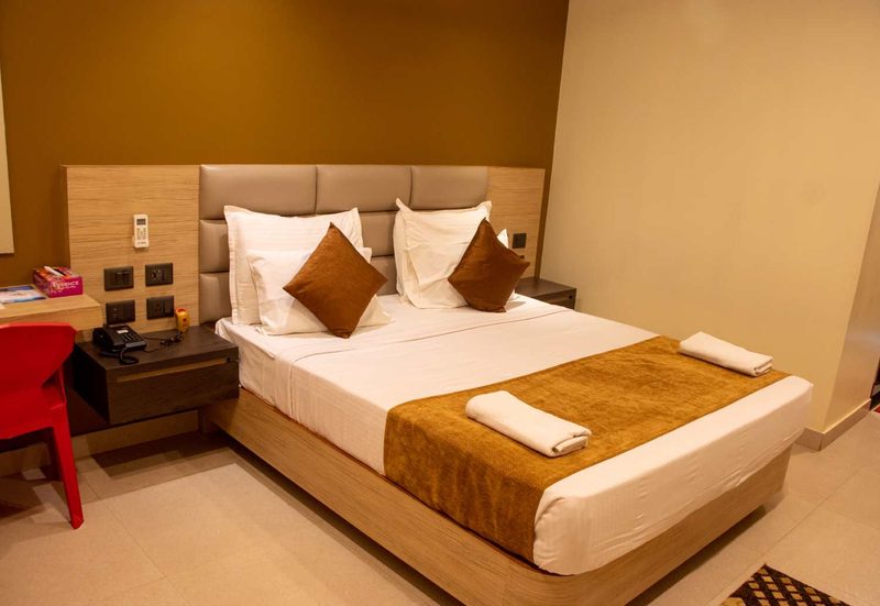 Deluxe AC King Bed Room at Hotel OM International Gokarna