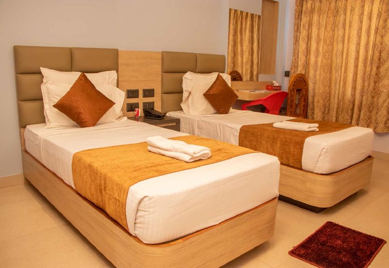 Deluxe AC Twin Bed Room at Hotel OM International Gokarna