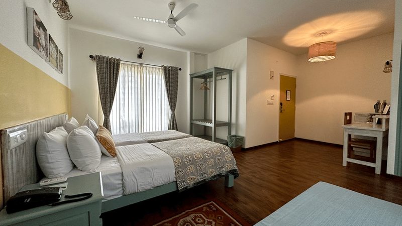 Spacious interiors of Tamarind Canopy Luxe Cabin
