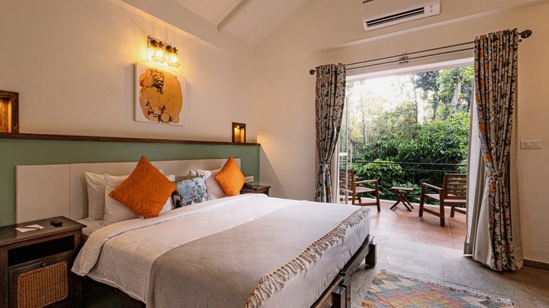 Spacious Planters Den Room with nature-inspired interiors