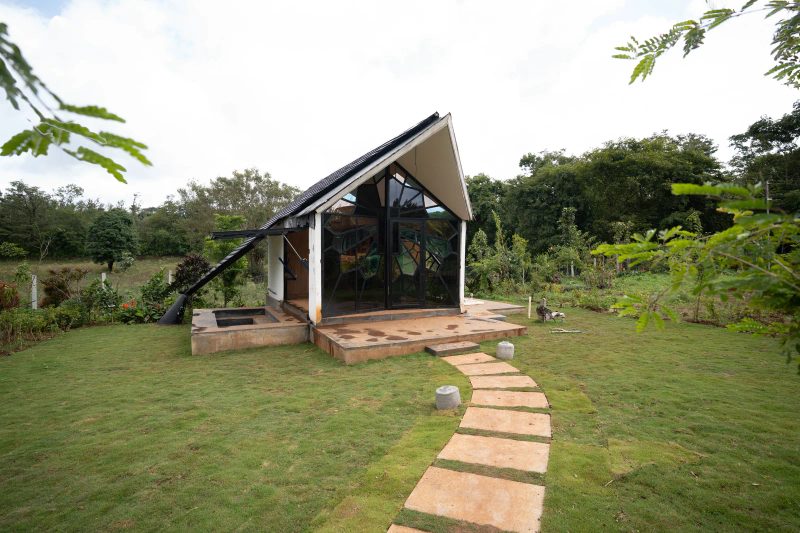 The Cocoon exterior among the trees