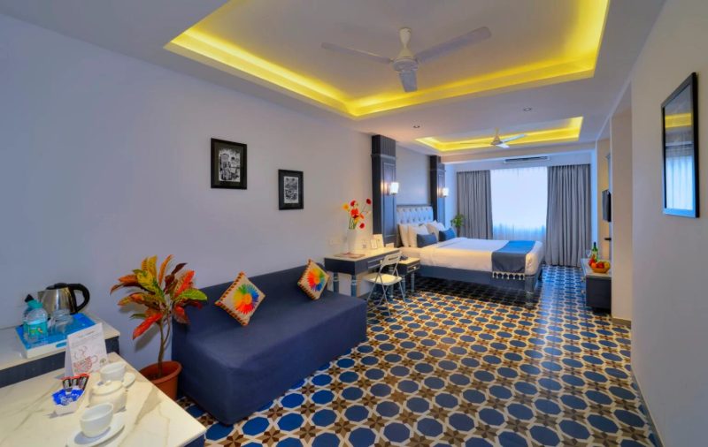 Luxury beach view room at Treehouse Nova hotel Cansaulim