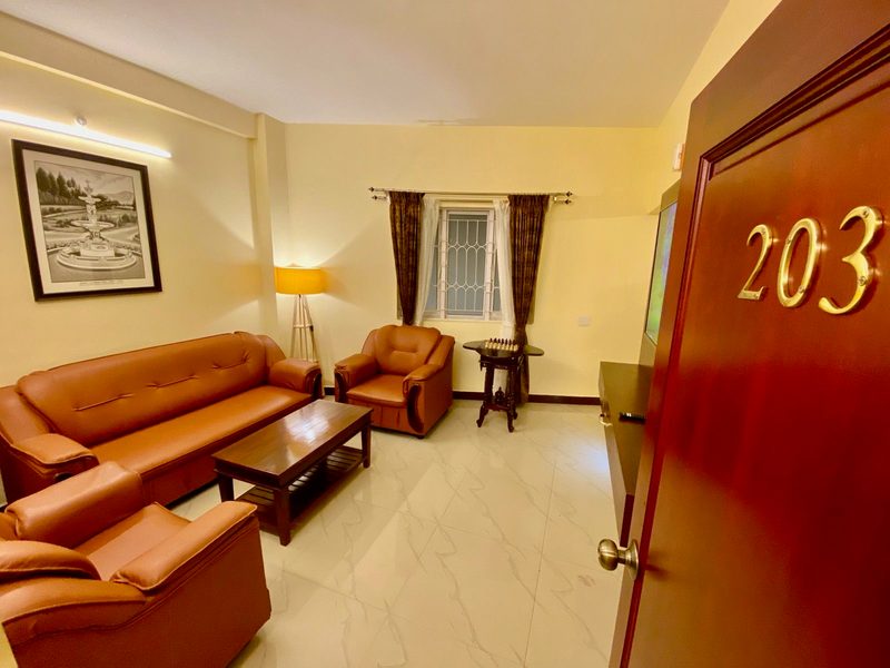 Luxury suite with separate sitting area