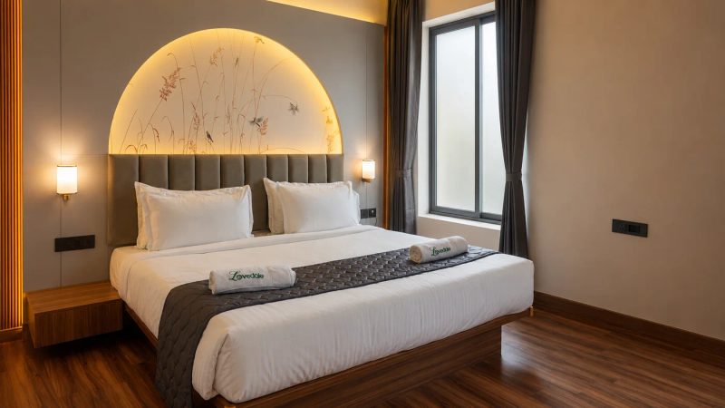 The Standard Room at The Lovedale — king-size bed and bay windows